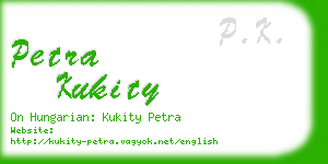 petra kukity business card